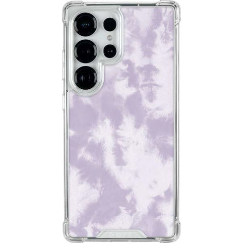 Purple and White Tie Dye Galaxy S25 Ultra Clear Case